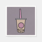 可愛いバブルティー スタンダードカクテルナプキン (正面)
