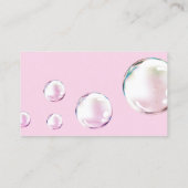 可愛いバブルバケット清掃住宅清掃サービス 名刺 (裏面)