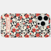 可愛いバラのカスタマイズ可能な名前iPhoneケース Case-Mate iPhoneケース (裏面 (横))