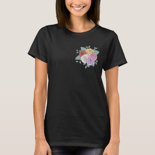 可愛いバラのガールズTシャツデザイン Tシャツ (正面)