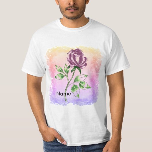 可愛いバラのTシャツ Tシャツ (正面)