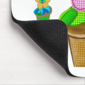 可愛いバラ色のポッテッドフラワーズマウスパッド マウスパッド (コーナー)