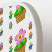 可愛いバラ色のポッテッドフラワーリピーター ピックルボールラケット (左詳細)