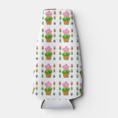 可愛いバラ色のポッテッドフラワーリピーター ボトルクーラー (正面)