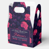 可愛いバラ誕生日お気に入りデザートテーブル フェイバーボックス (オープン)