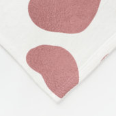 可愛いバラ金ゴールド白牛プリント動物パターン フリースブランケット (角)