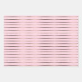 可愛いバラ金ゴールド&ピンクハート包装紙シート ラッピングペーパーシート (正面)