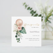 可愛いバルーンフローラおめでとう発表 サンキューカード (スタンド正面)