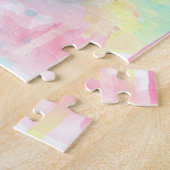 可愛いバレエ靴スケッチ水彩手描き ジグソーパズル (側面)