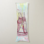 可愛いバレエ靴スケッチ水彩手描き ボディピロー (正面縦)