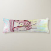 可愛いバレエ靴スケッチ水彩手描き ボディピロー (正面)