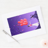 可愛いバレリーナのホイスト – おもしろいが身につく 長方形シール (封筒)