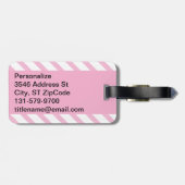 可愛いバレリーナガール – ピンク ラゲッジタグ (裏面横)