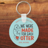 可愛いバレンタインデーおもしろいのオッタプリンに作られる キーホルダー (正面)