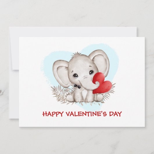 可愛いバレンタインデーと一番可愛い象 案内状 (正面)
