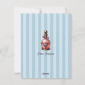 可愛いバレンタインデーハート保持 シーズンカード (裏面)