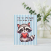 可愛いバレンタインデーハート保持 シーズンカード (スタンド正面)