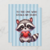 可愛いバレンタインデーハート保持 シーズンカード (正面/裏面)