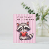 可愛いバレンタインデーハート保持 シーズンカード (スタンド正面)