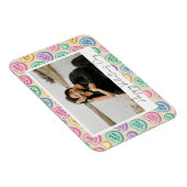 可愛いバレンタインデー「愛してる」ハートキャンディ写真 マグネット (右側)