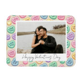 可愛いバレンタインデー「愛してる」ハートキャンディ写真 マグネット (横)