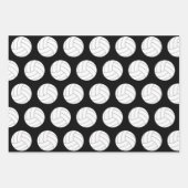 可愛いバレーボールパターンスポーツプレーヤーチームパーティー ラッピングペーパーシート (正面3)