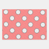 可愛いバレーボールパターンスポーツプレーヤーチームパーティー ラッピングペーパーシート (正面2)