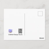 可愛いバンニーのお客様。BGカラーDIYポストカード ポストカード (裏面)