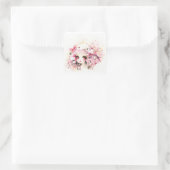 可愛いバンニーの美しい少女 スクエアシール (バッグ)