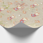 可愛いバンニー ラッピングペーパー (角)