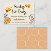 可愛いバンブルハチ赤ちゃんシャワーベビー エンクロージャーカード (正面/裏面)