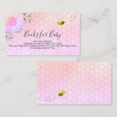 可愛いバンブルビーピンク紫のベビーブックリクエスト エンクロージャーカード (正面/裏面)