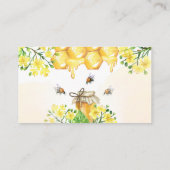 可愛いバンブルミツバチ蜂蜜フローラおむつラッフルチケット エンクロージャーカード (裏面)