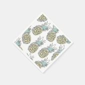 可愛いパイナップルの柄の紙ナプキン スタンダードカクテルナプキン (角)
