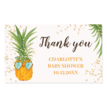 可愛いパイナップルの水感謝してい色あなたが赤ちゃんシャワー