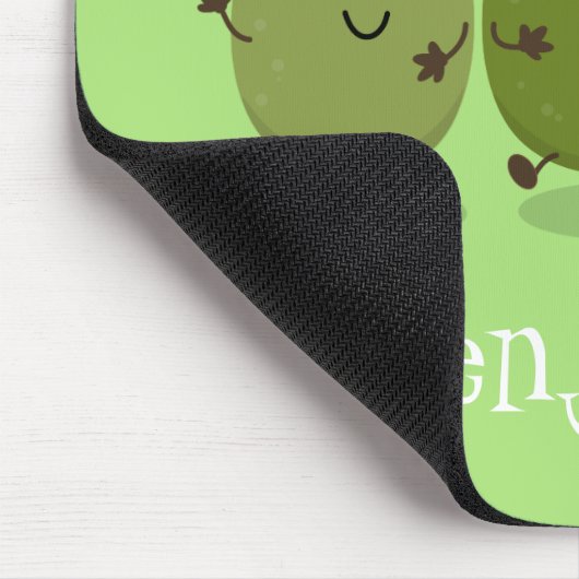 可愛いパイナップルグアバおもしろいfeijoa漫画 マウスパッド (コーナー)