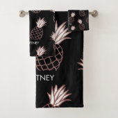 可愛いパイナップルパターン バスタオルセット (インサイチュ)