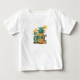 可愛いパイナップルベビーボディスーツ – トロピカルサマービブ ベビーTシャツ