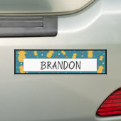 可愛いパイナップル学生ステッカー卓上用トッパー バンパーステッカー (車上)