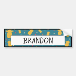 可愛いパイナップル学生ステッカー卓上用トッパー バンパーステッカー