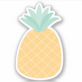 可愛いパイナップル – トロピカル シール (正面)