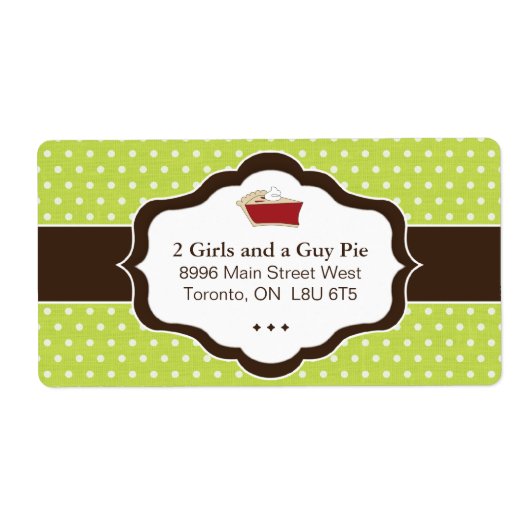 可愛いパイ包装と出荷ラベル ラベル (正面)