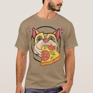 可愛いパググラフィックピザ好食べき食べイタリアン物P Tシャツ