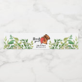 可愛いパグサンキューベイビーシャワー水ボトルラベル ペットボトルラベル (シングルラベル)