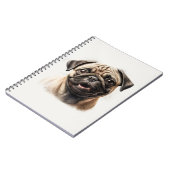 可愛いパグ冷最高のえる犬の母さん ノートブック (左側)