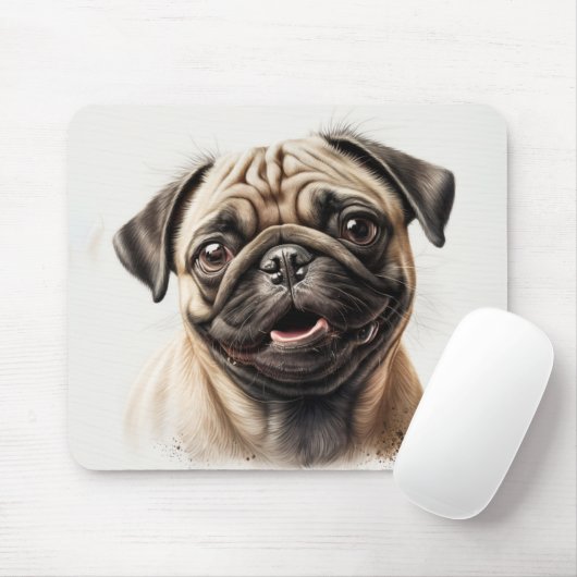 可愛いパグ冷最高のえる犬の母さん マウスパッド (マウス)