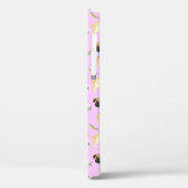 可愛いパグ犬お母さんピンク Case-Mate iPhoneケース (裏面 / 左)