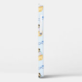 可愛いパグ犬お母さんブルー大好き Case-Mate iPhoneケース (裏面 / 左)