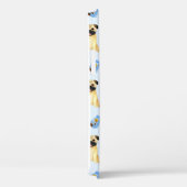 可愛いパグ犬お母さんブルー大好き Case-Mate iPhoneケース (裏面 / 右)