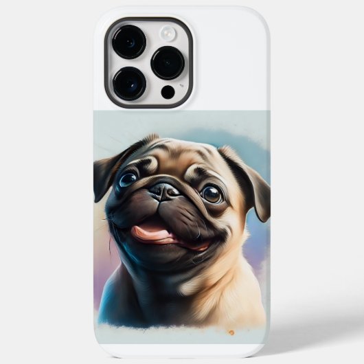 可愛いパグ犬の携帯ケース Case-Mate iPhoneケース (裏面)